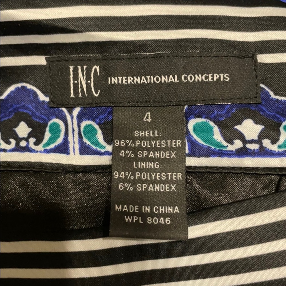Macy's I-N-C Women's Black & Blue Pencil Skirt 4 - Picture 5 of 10